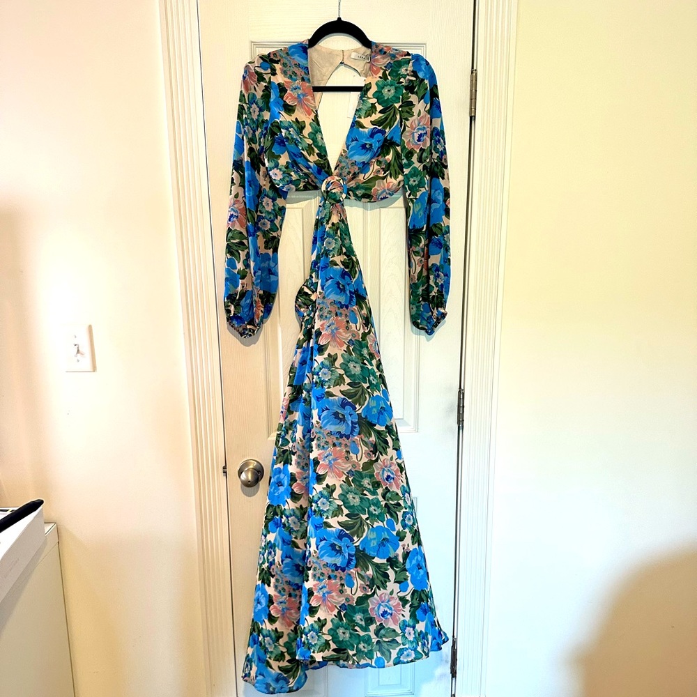 Floral cut out gown